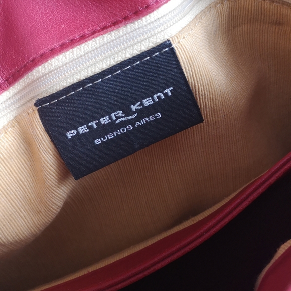 3 for $30 Peter Kent red leather bag - Picture 6 of 16